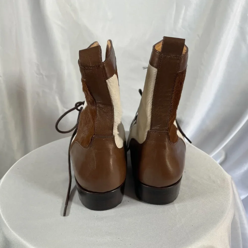 VINTAGE Genuine Calf Hair & Leather Cowboy Goots - Picture 3 of 5